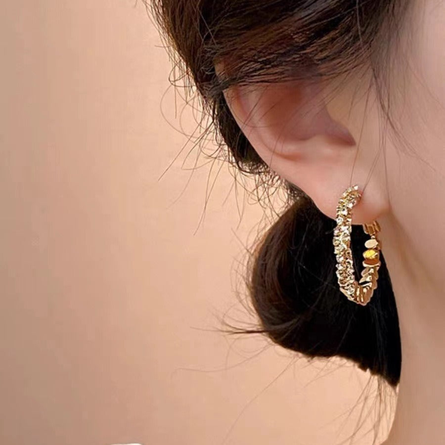 Wholesale Gold-plated plain hoop earrings