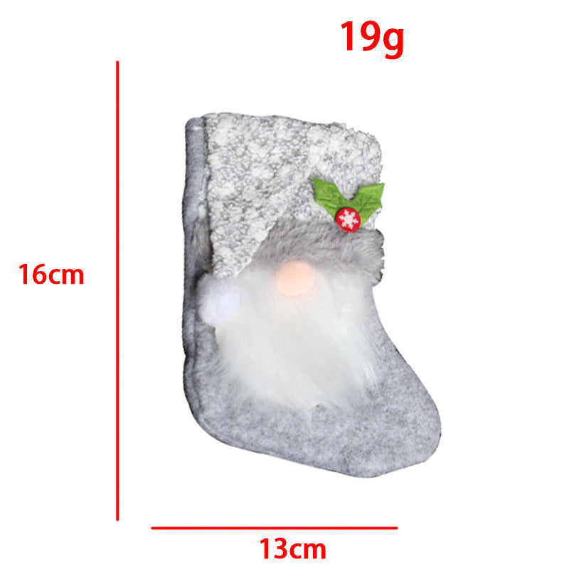 Wholesale Creative Plush Christmas Stockings Candy Bags Christmas Decoration Supplies