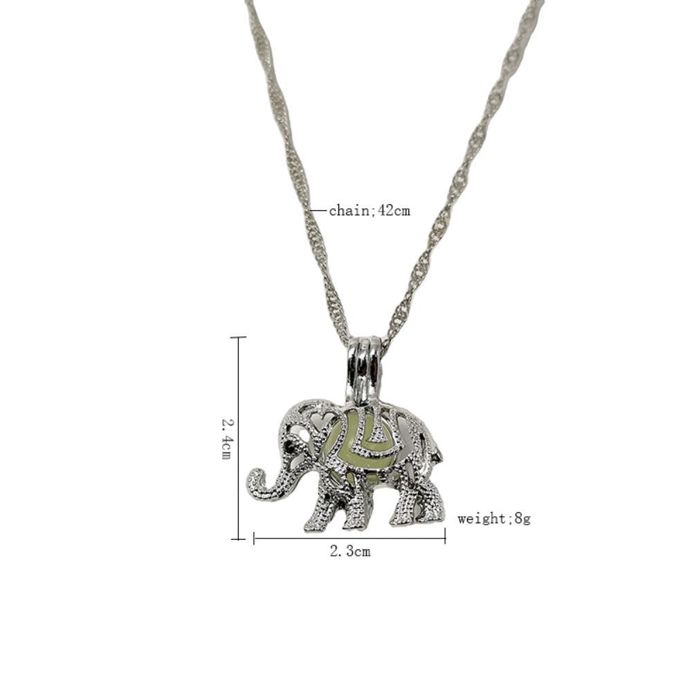Wholesale Cute Elephant Luminous choker necklace