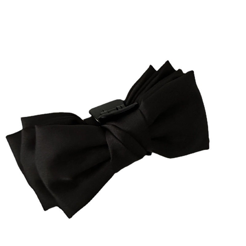 Wholesale Fugitive Princess Tiara Black Double-sided Large Bow Gripper