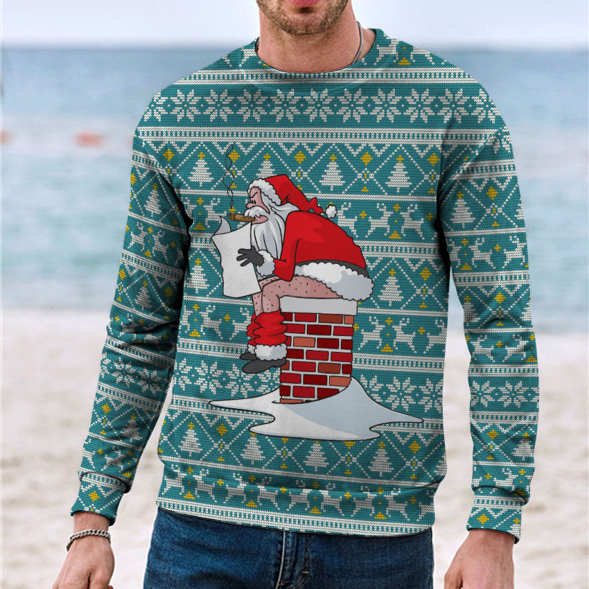 Wholesale Christmas Printed Long Sleeve Sweatshirt Crew Neck Sweatshirt
