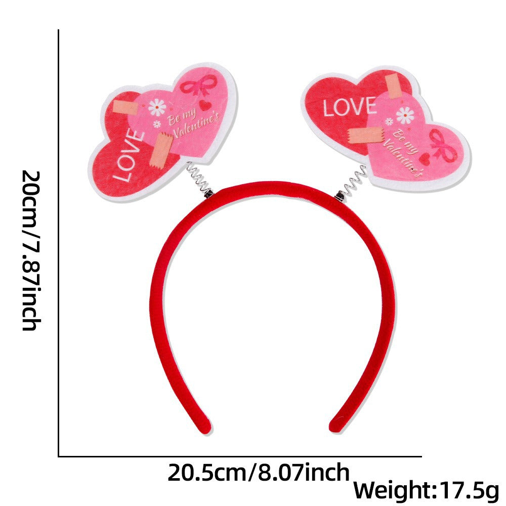 Wholesale 10pcs valentine's day love key hairband romantic party decoration hairpin letter headband hair accessories