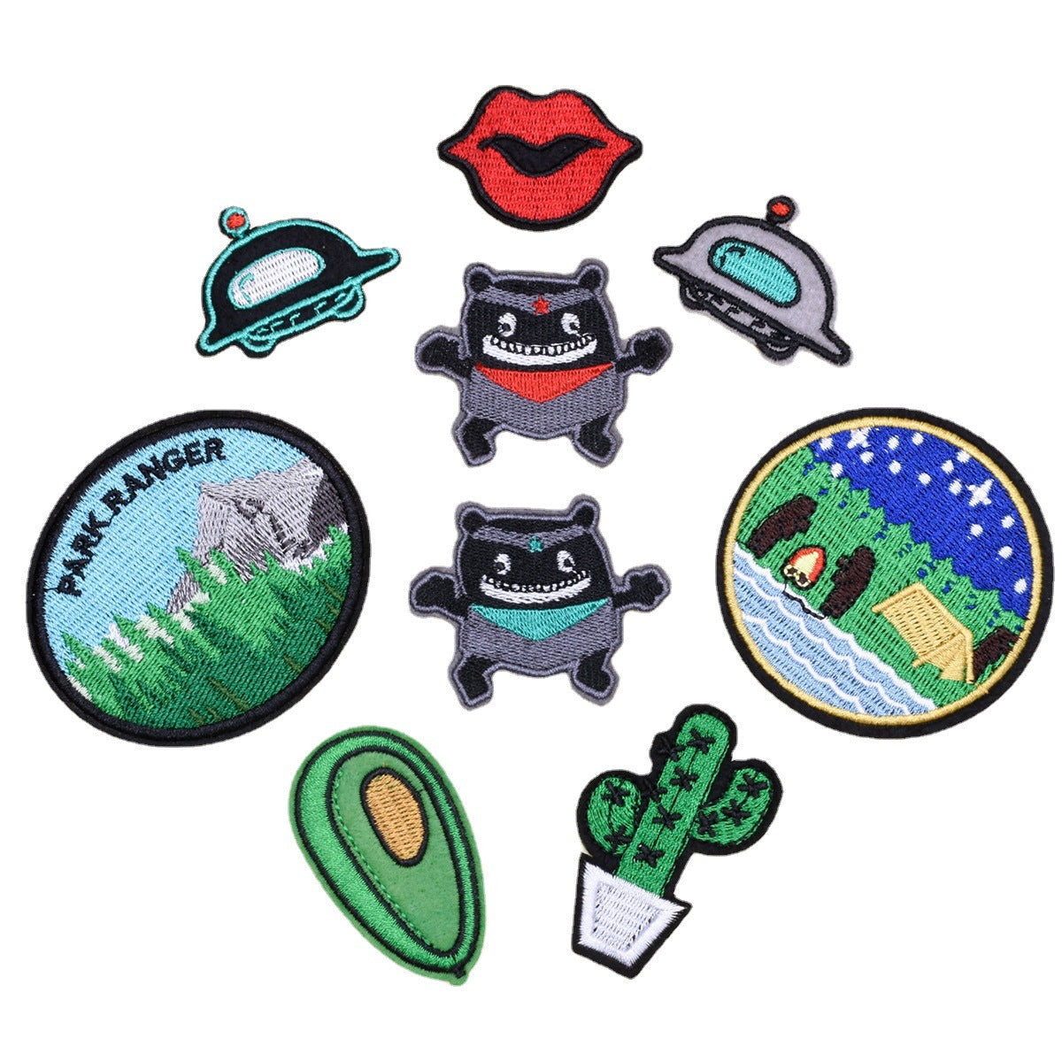 Wholesale Chic Embroidered Cloth Patches For Clothing Repair Decorative Applique Badges DIY Sewing Craft Supply Gift