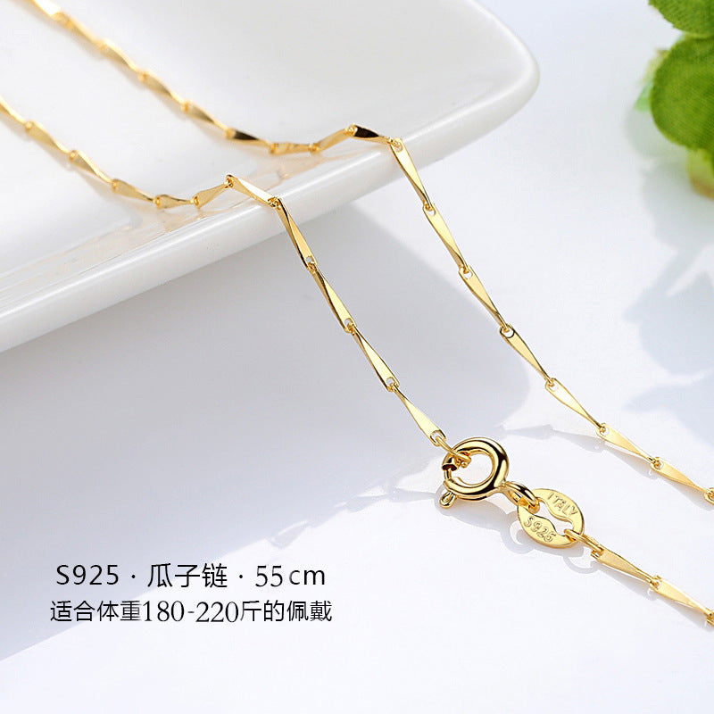 Wholesale Clavicle chain gold plated silver chain bare chain