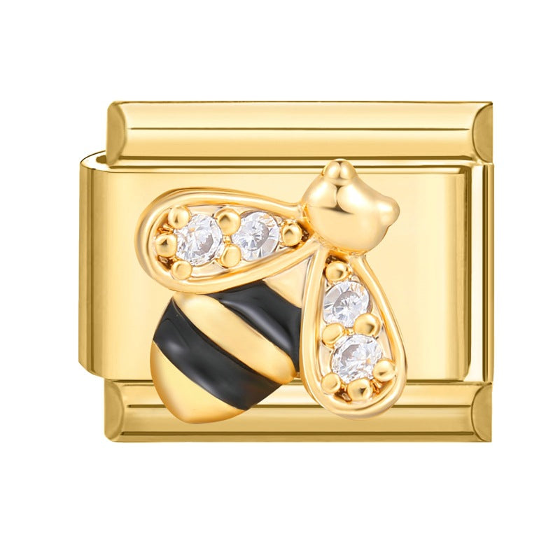 Wholesale  DIY Gold-bottom Light Luxury Creative Personalized Bracelet Charms