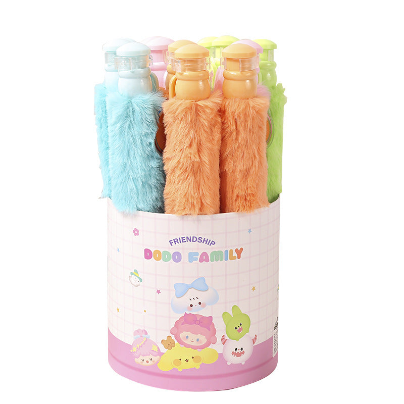 Wholesale 4pcs Cartoon Plush Black Ballpoint Pen