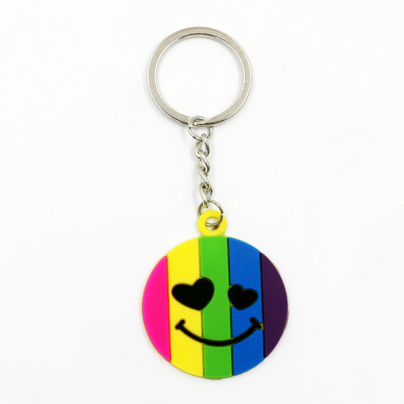 Wholesale Colorful Rainbow Valentine's Day Car Bag Keychains