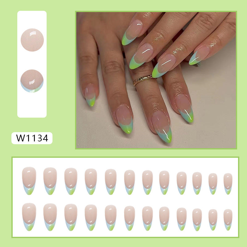 Wholesale ins style almond nail french fresh Press-on Nails