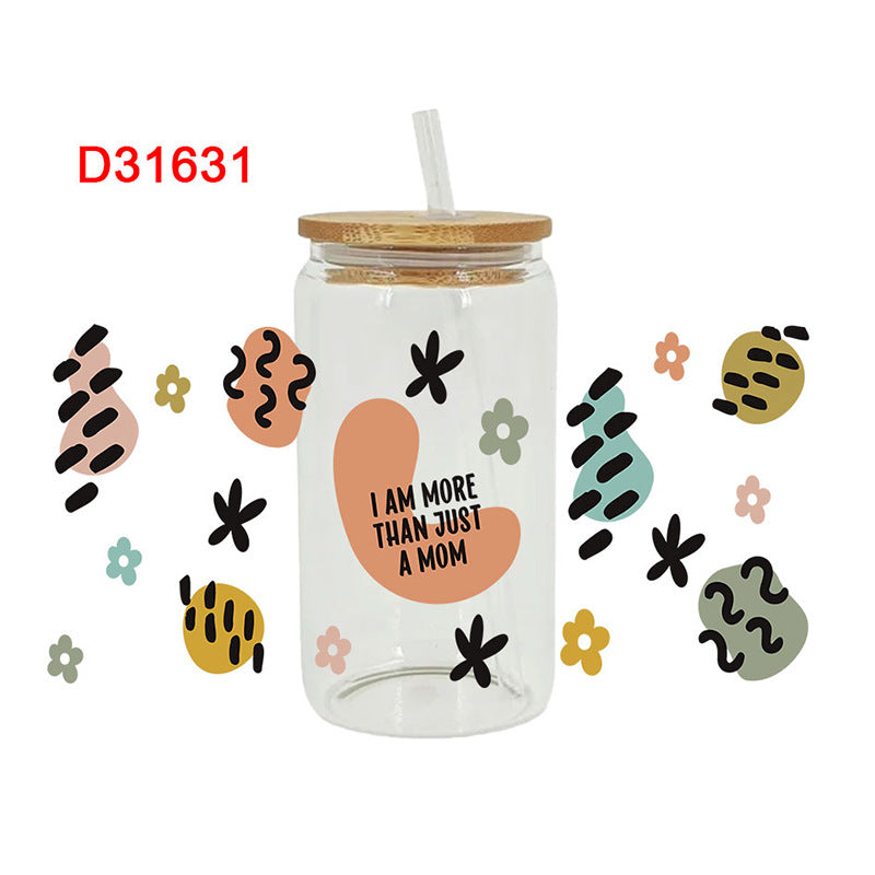 Wholesale Flower Bow Mother's Day  16oz Cup UV DTF Wraps