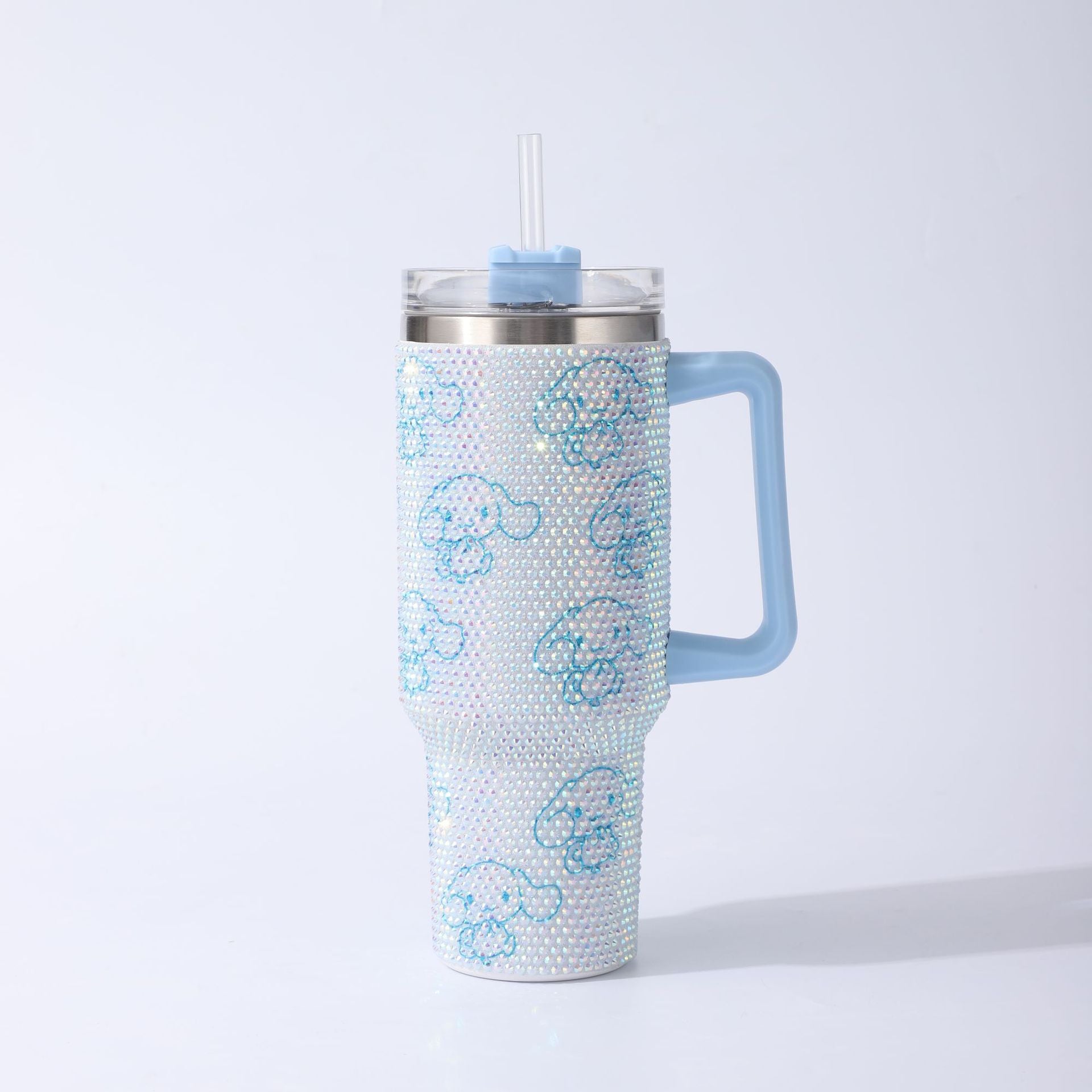 Wholesale Cartoon drill 40oz 304 stainless steel cup with straw car