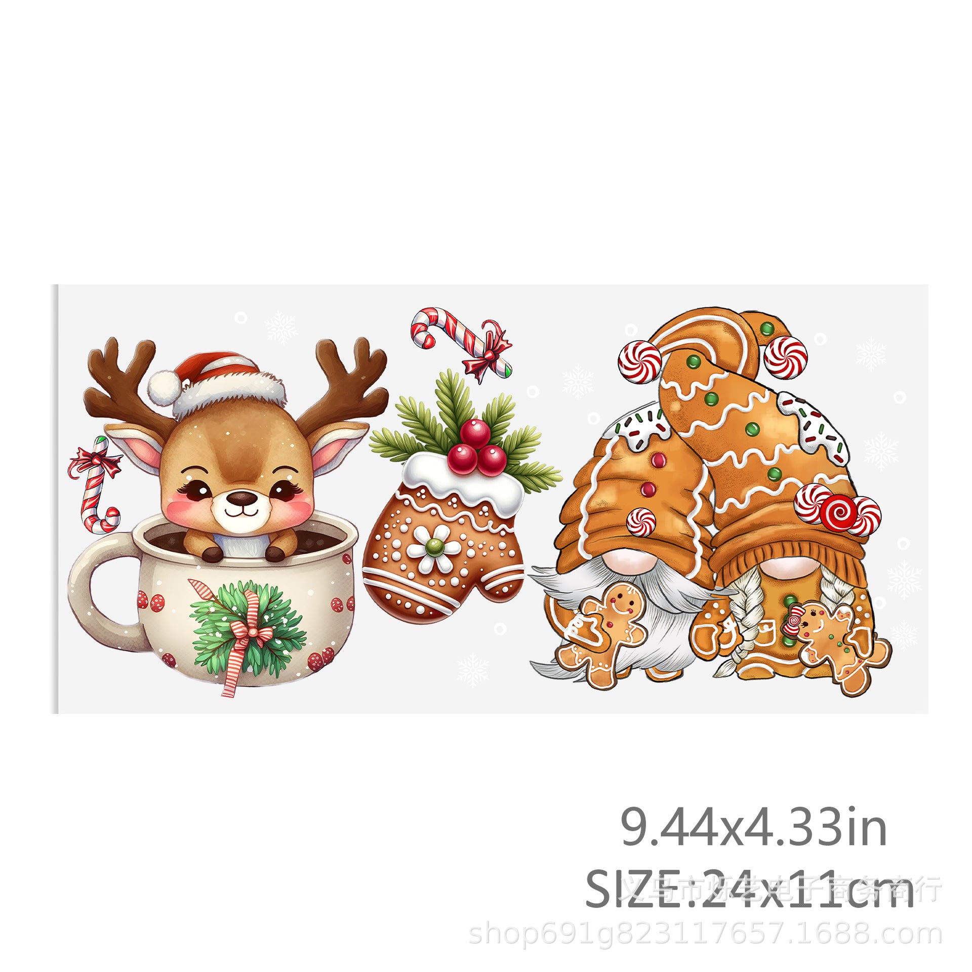 Wholesale 2pcs Christmas Collection 16oz Cup UV DTF Wraps