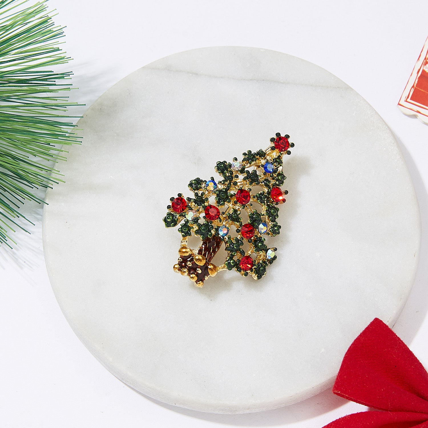 Wholesale Christmas tree series brooch