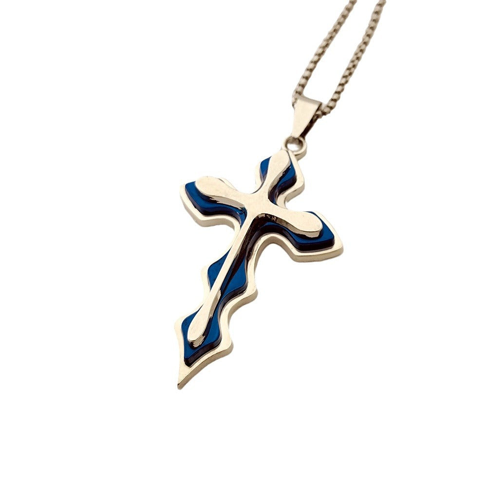 Wholesale Three Layer Cross Men's Necklace