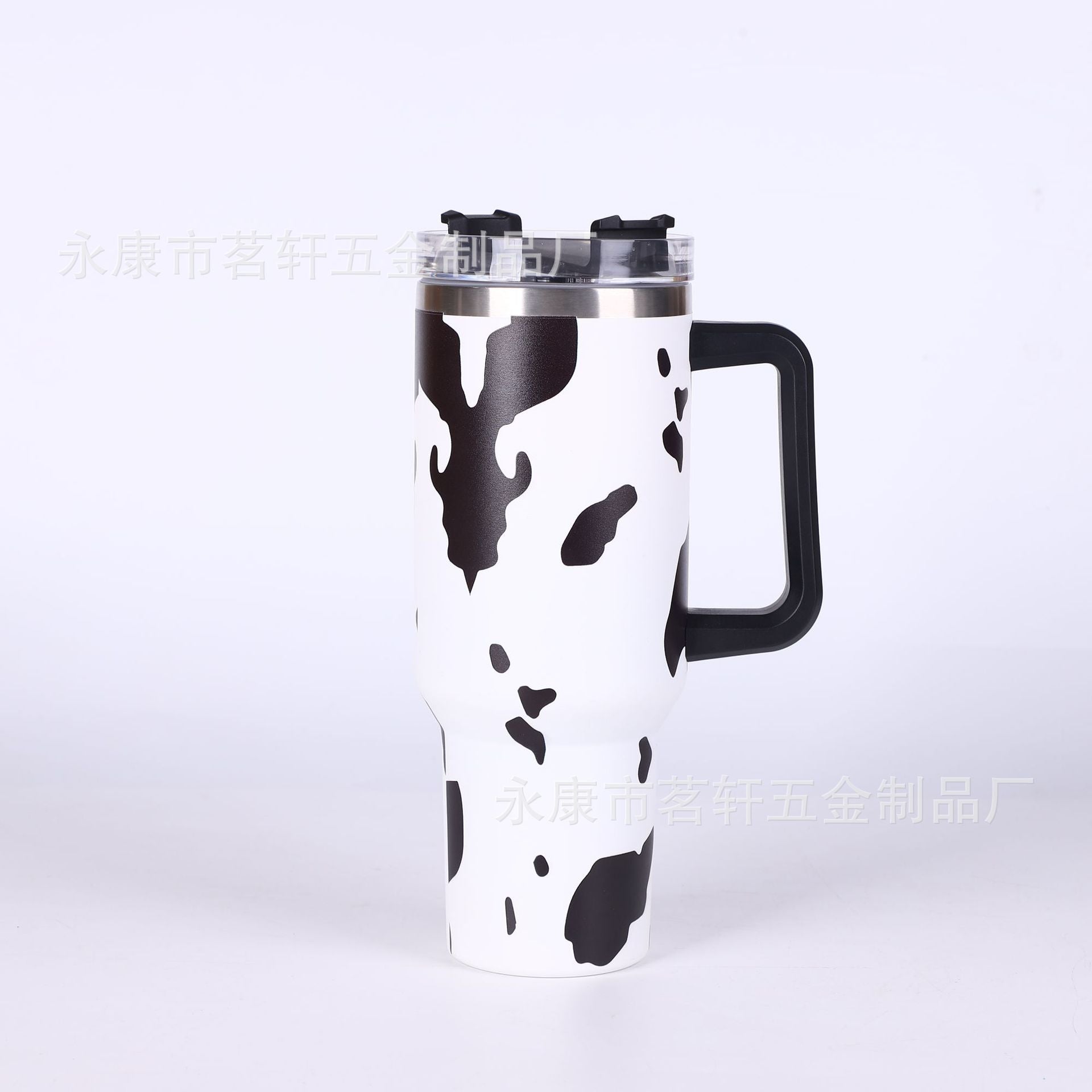 Wholesale Tumbler Cow Pattern Stainless Steel Thermos Cup 40oz with Handle Tumbler Ice Cup