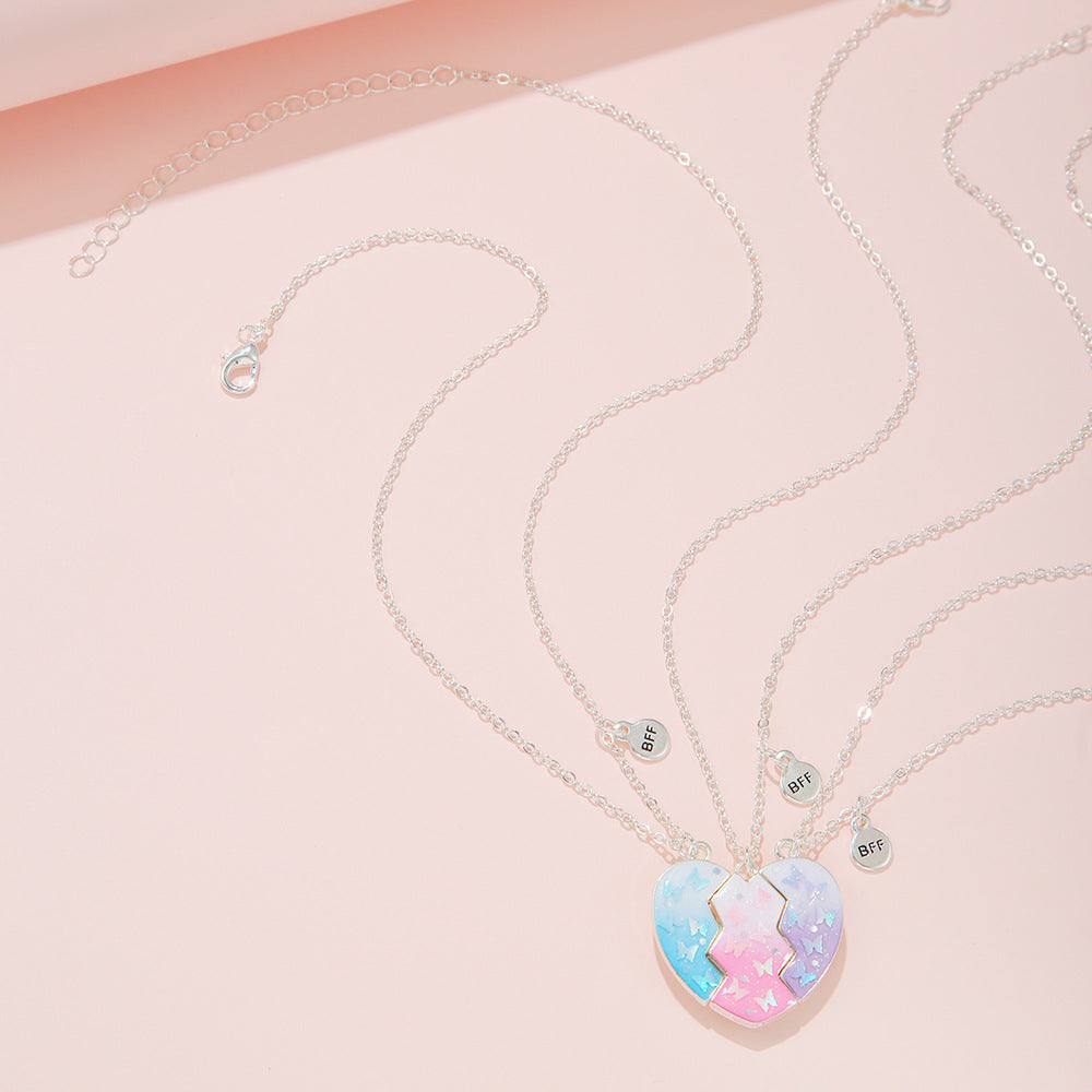 Wholesale Love Split Magnetic Necklace BFF Jewelry