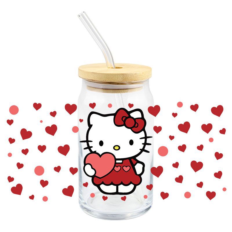 Wholesale 5pcs Cartoon Cute Cat 16oz Cup UV DTF Wraps OLY Exclusive