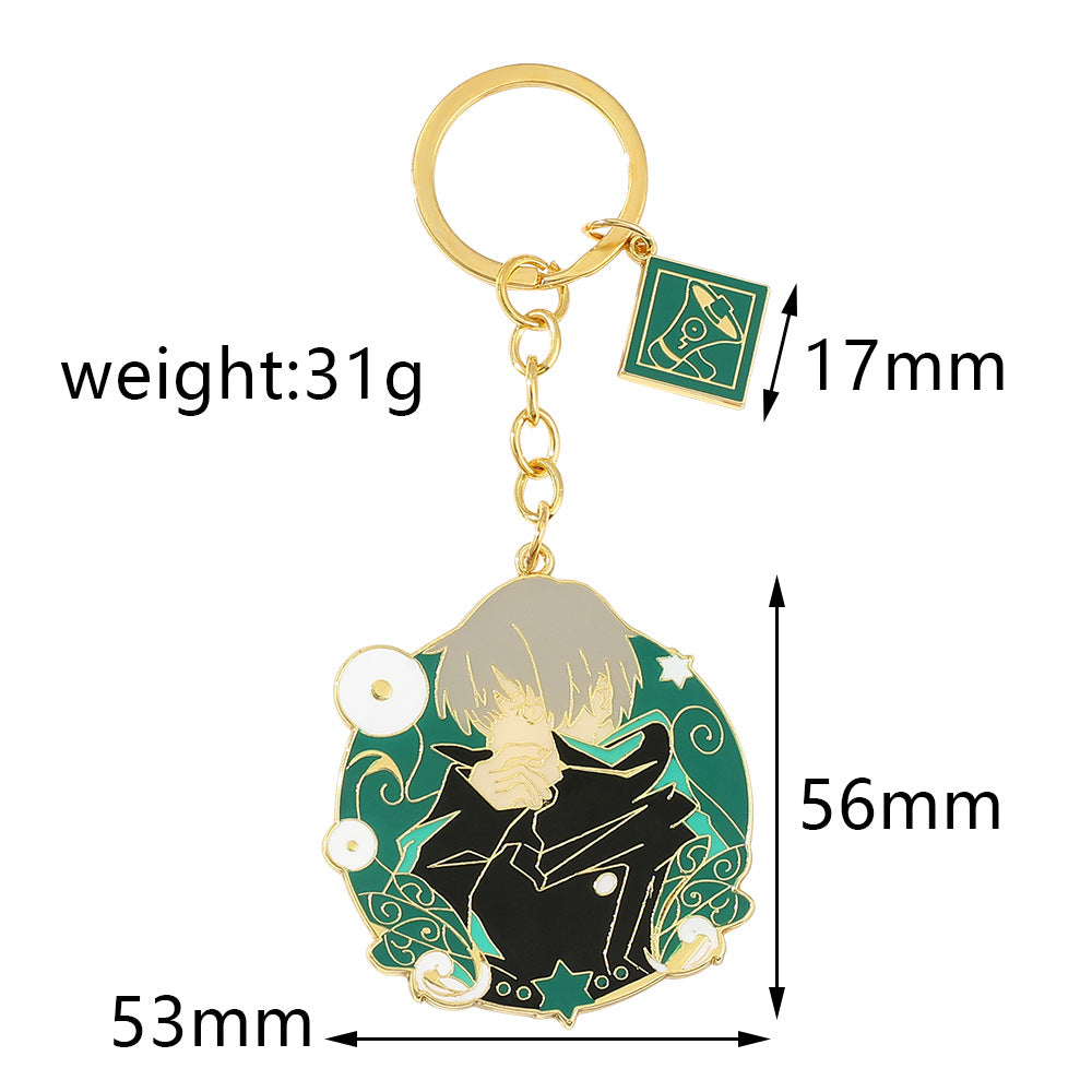 Wholesale Spell Attack Gojo Satoru Metal Pendant Keychain
