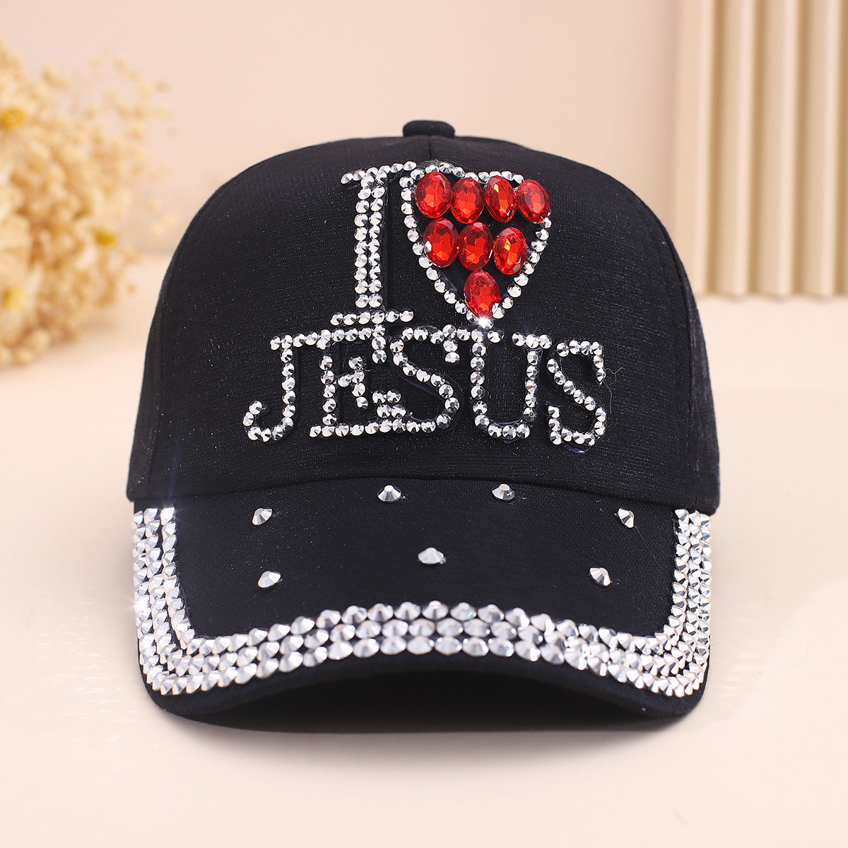 Wholesale Spring and autumn thickened baseball cap with rhinestone letters