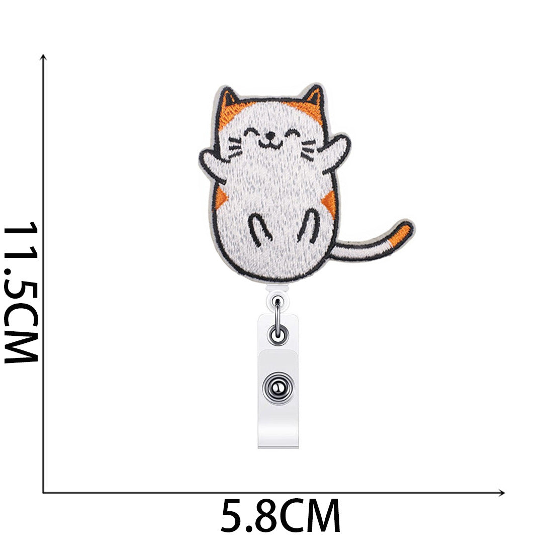 Wholesale Lazy Cat Easy Pull Button Embroidered Cloth Sticker