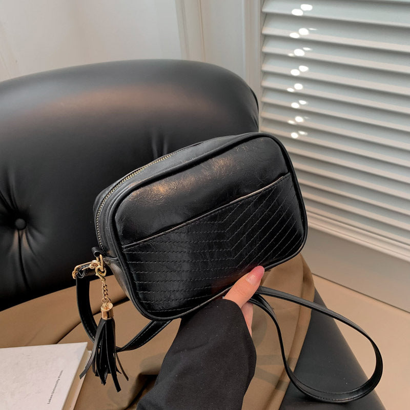 Wholesale PU Retro Wide Shoulder Strap Crossbody Bag Shoulder Bag