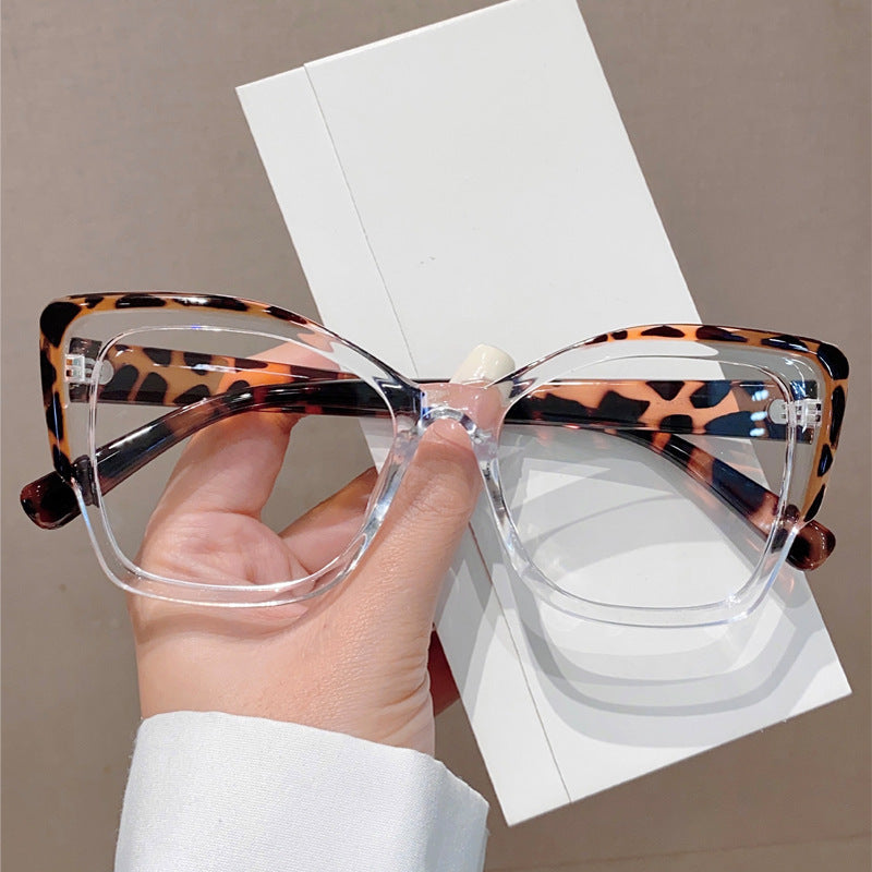 Wholesale Cat-eye personalized contrast color high-end anti-blue light glasses