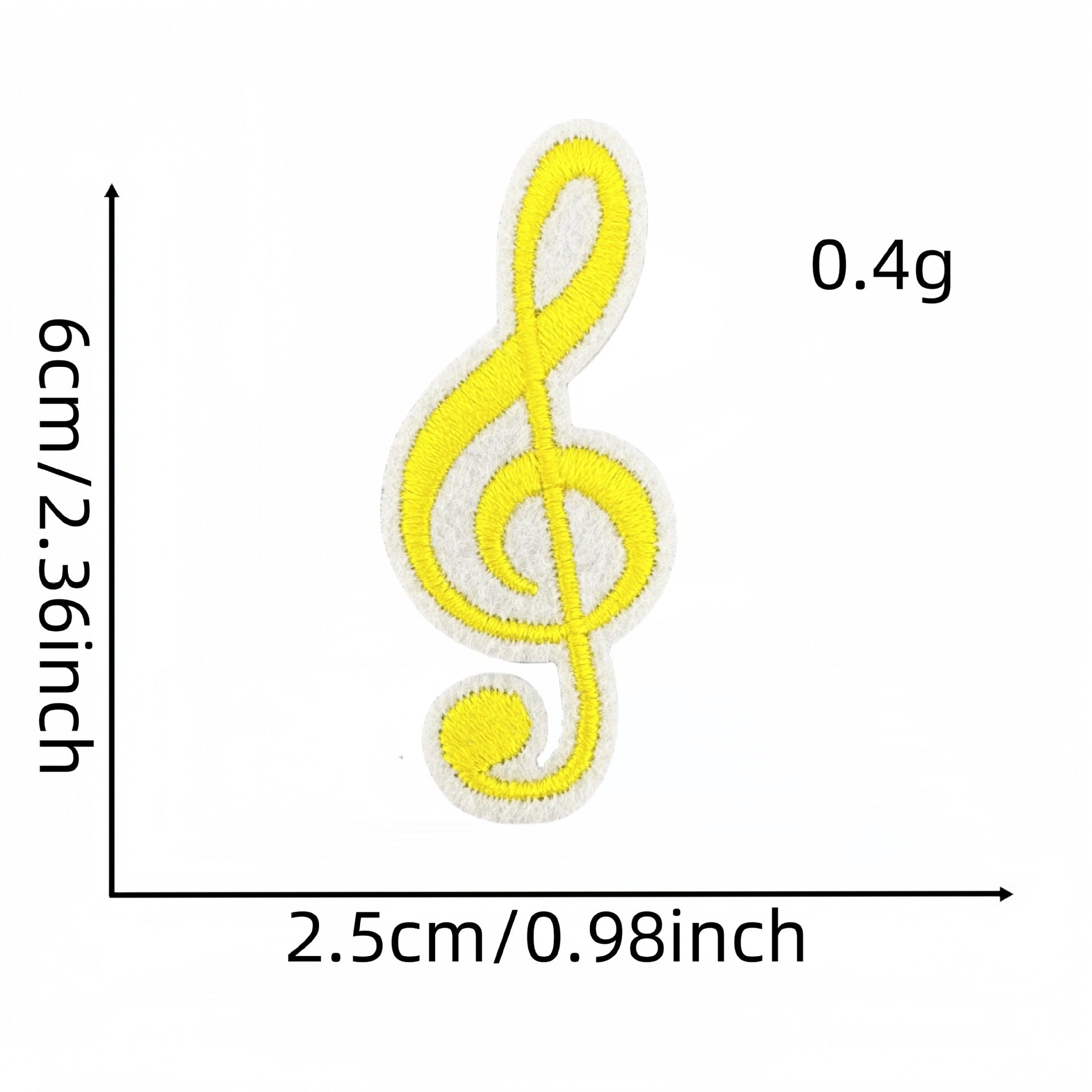 Wholesale Fashion Musical Note Iron On Cloth Patches For DIY Clothing Decoration Boutique Accessory