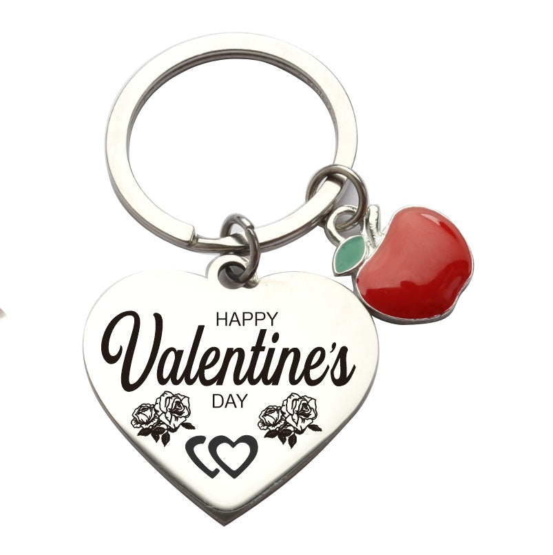 Wholesale Christmas and Valentine's Day Stainless Steel Laser Engraved Keychains