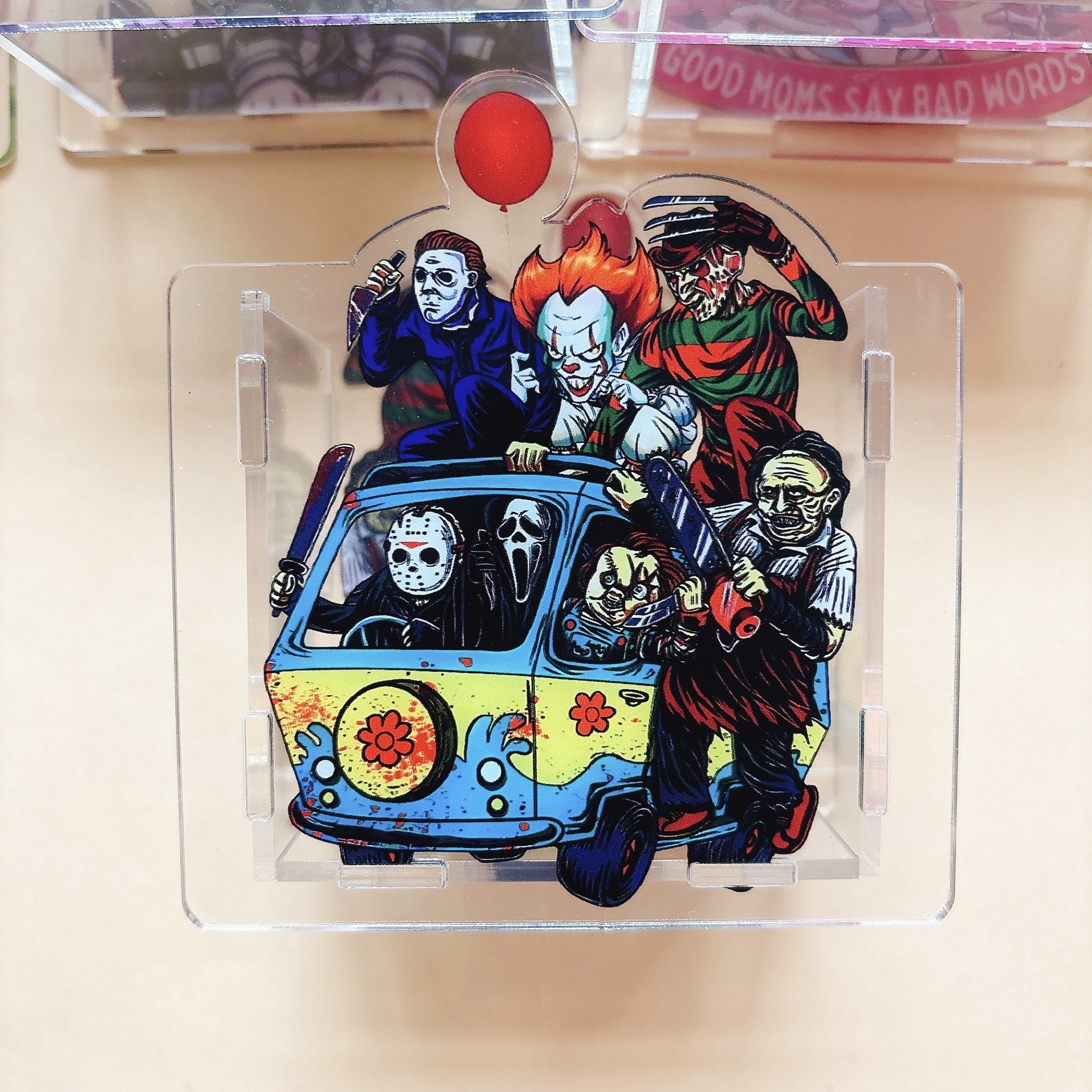 Wholesale  pen holder stationery case acrylic pen case creative gift cosmetic case 10cm