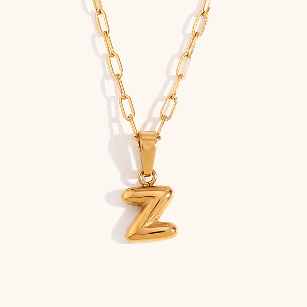 Wholesale Mini Bubble Letter 18K Necklaces