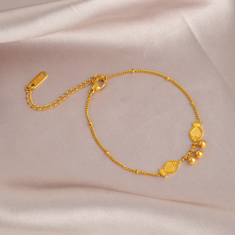 Wholesale Sense Golden Double-sided Butterfly Bracelet