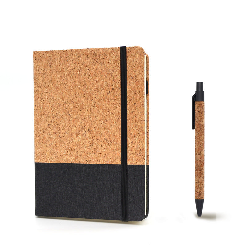 Wholesale A5 Cork Creative PU Splicing Paper Notebook