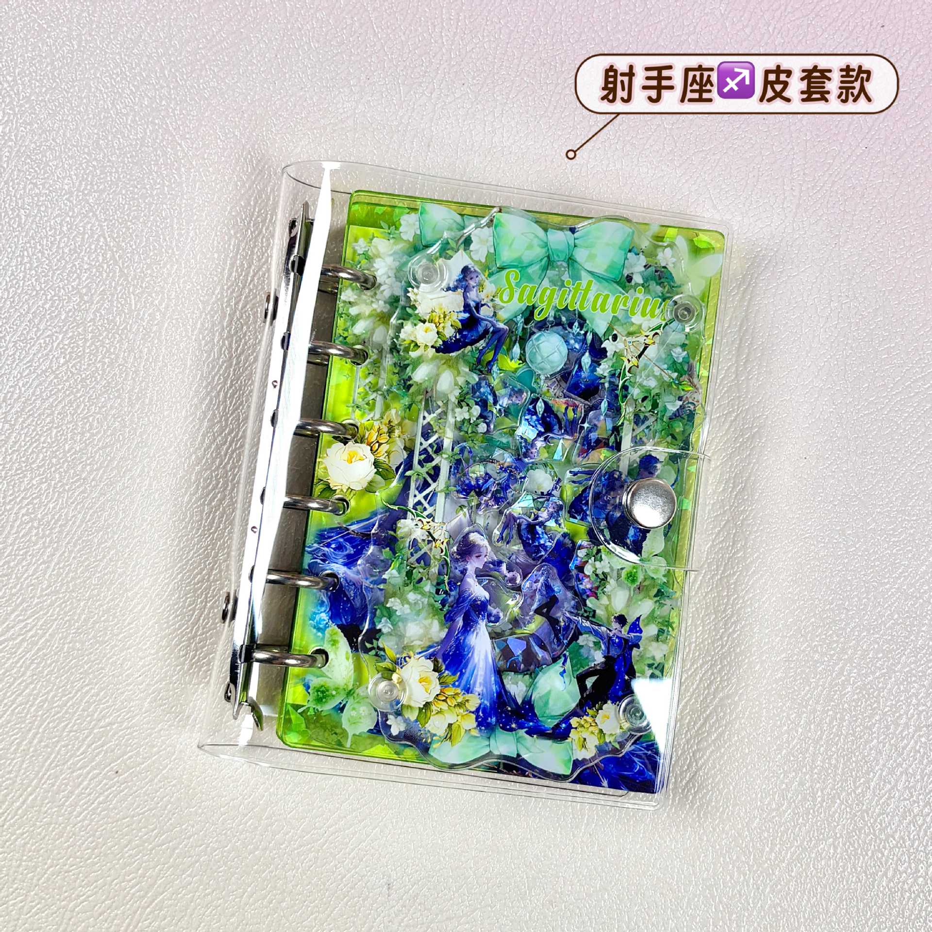 Wholesale Twelve Constellations Acrylic Shaker Book A7 Loose-leaf Notebook