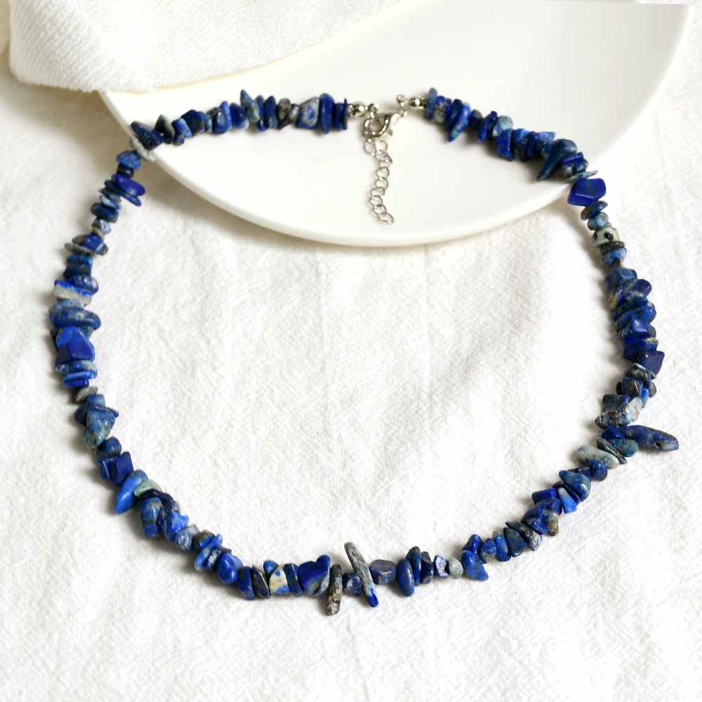 Wholesale Summer beach wind color crystal gravel necklace