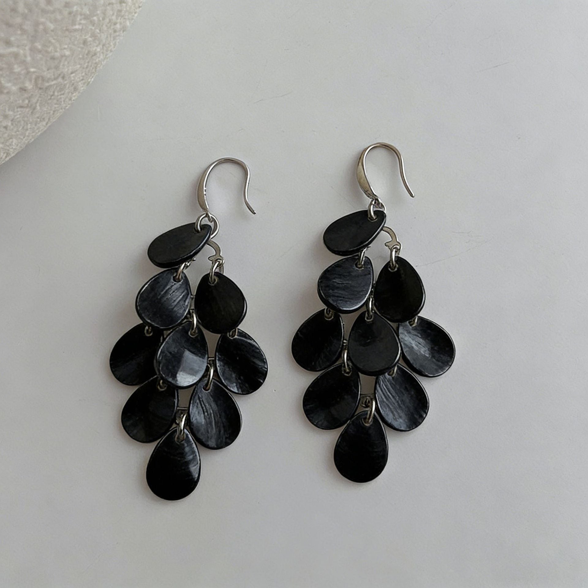 Wholesale Trendy Bohemian Water Drop Acrylic Tassel Earrings Japanese Korean Style Shell Design Fashion Jewelry Accessory For Vacation And Gift