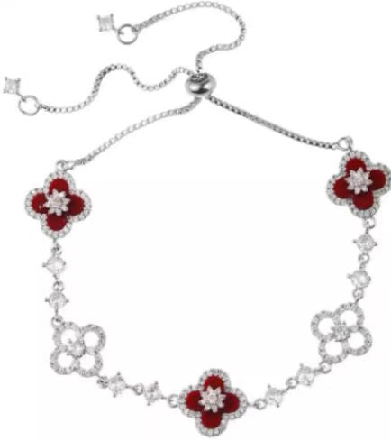 Wholesale Bracelet with Shiny Natural Lucky Four-Leaf Clover Luxury Jewelry