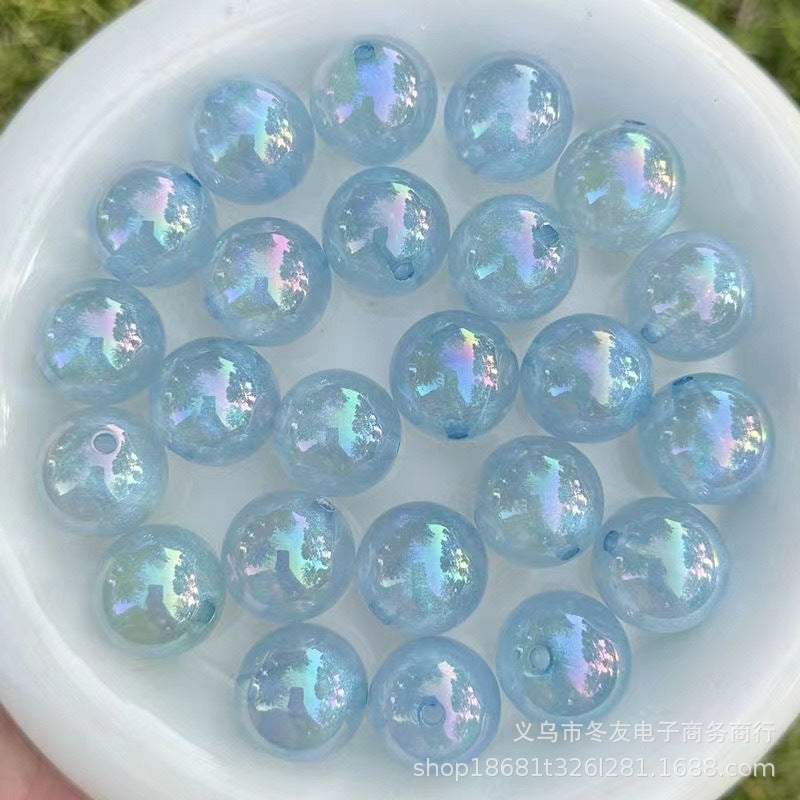 Wholesale 10pcs 20mm luminous UV straight hole Acrylic Beads