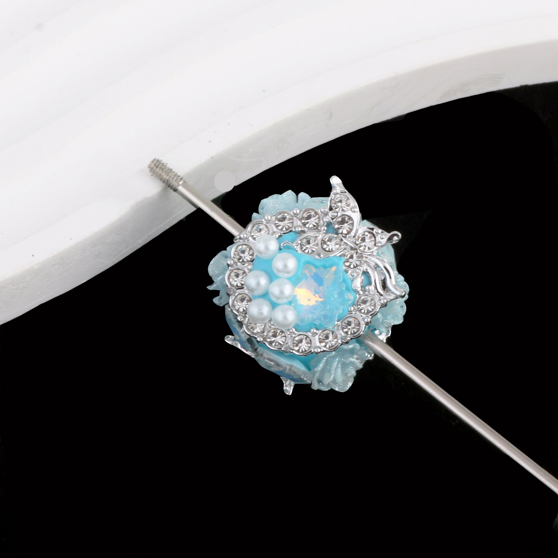 Wholesale Full Diamond Clay Balls Drill Balls Can Wear Straight Hole Beads