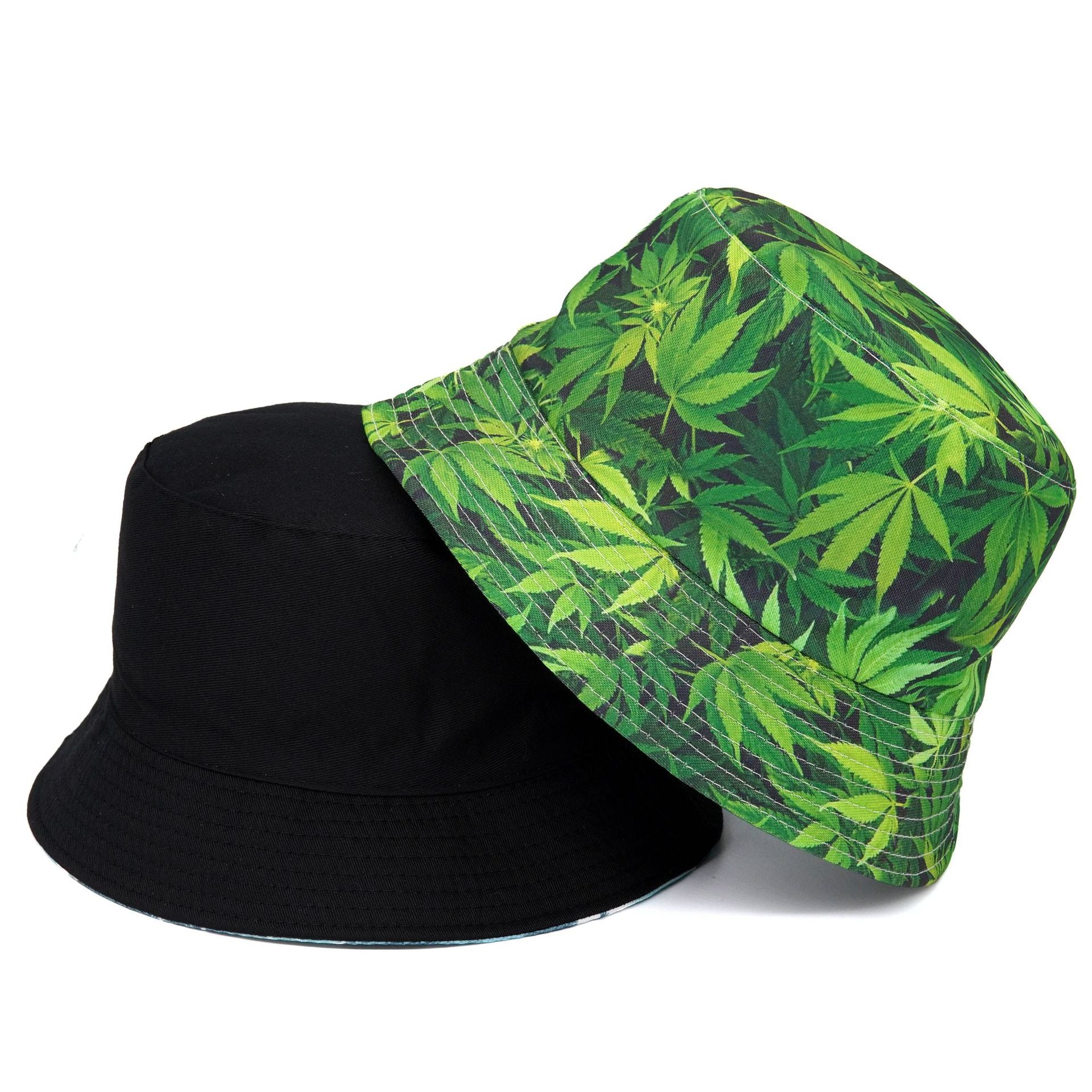 Wholesale Cotton Polyester Tropical Rainforest Plant Bucket Hat