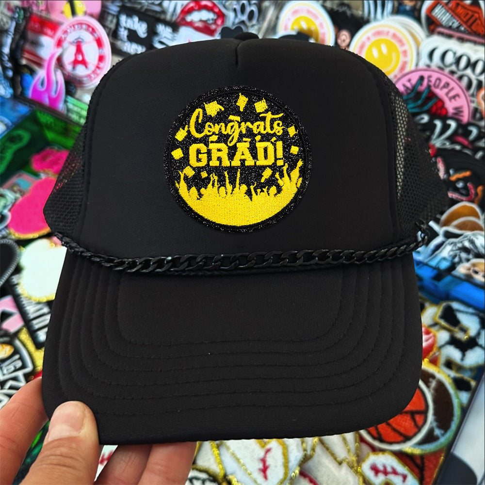 Wholesale Embroidered Graduation Patch Set Chic DIY Iron On Applique Creative Gift For Students And Resale