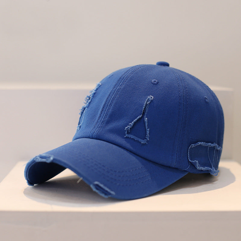 Wholesale Distressed Hole Solid Color Hip Hop Baseball Cap