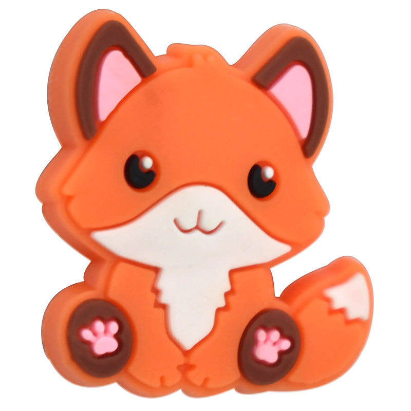 Wholesale 100pcs cute animal series cartoon beads PVC soft beads