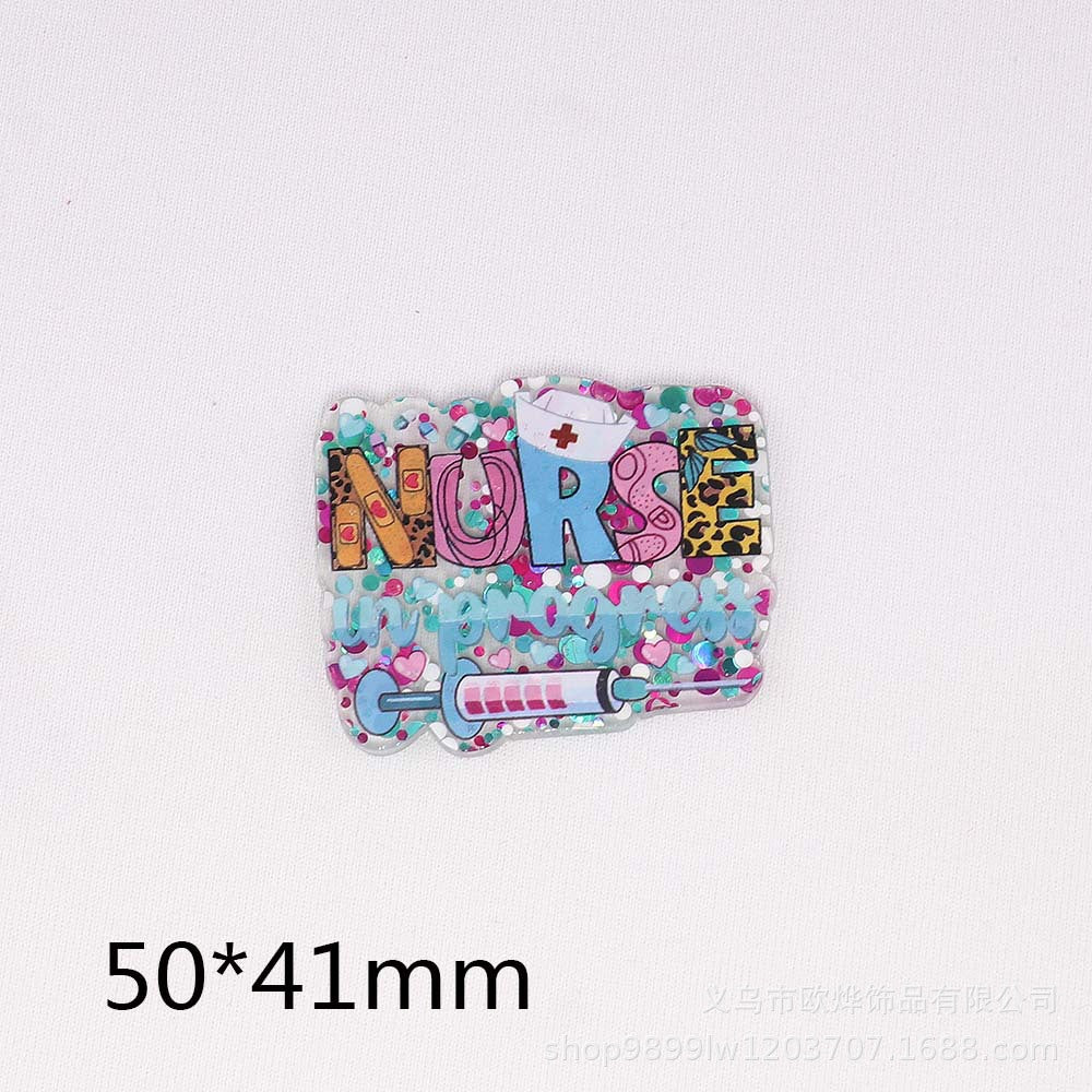 Wholesale 10pcs organ medical love bag jewelry acrylic pin DIY patch accessories