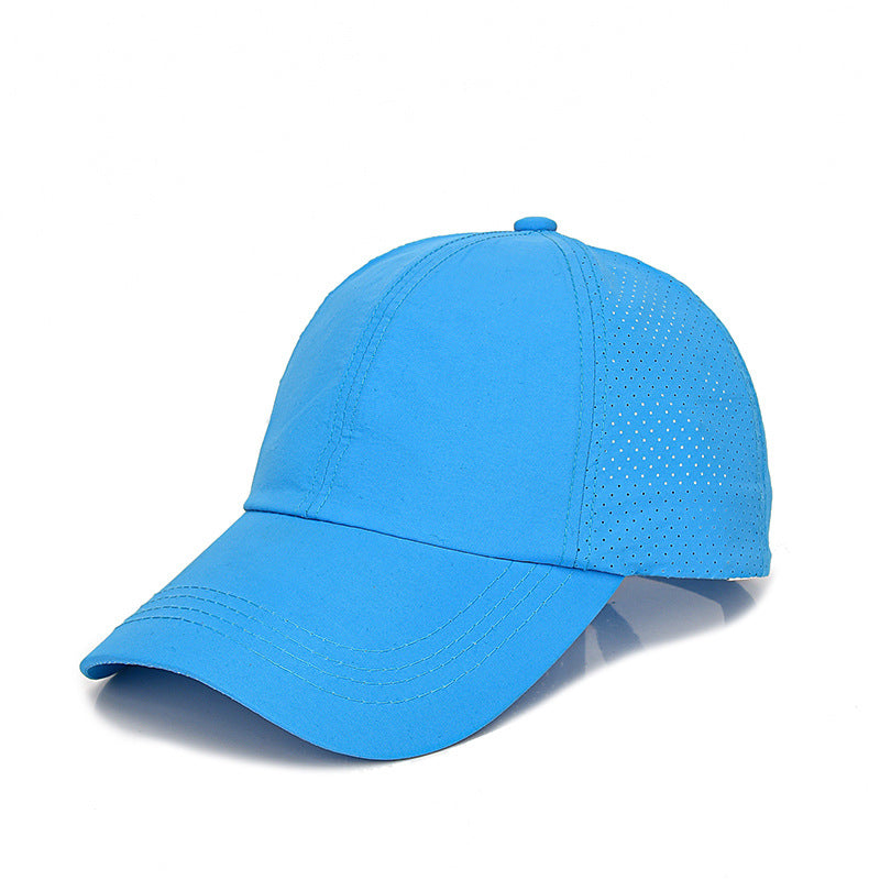 Wholesale Casual Cross Ponytail Net Surface Quick Dry Spring Summer Solid Baseball Cap