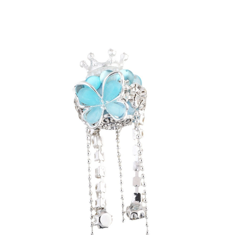 Wholesale Heavy Industry Butterfly Crown Tassel Soft Clay Diamond Ball