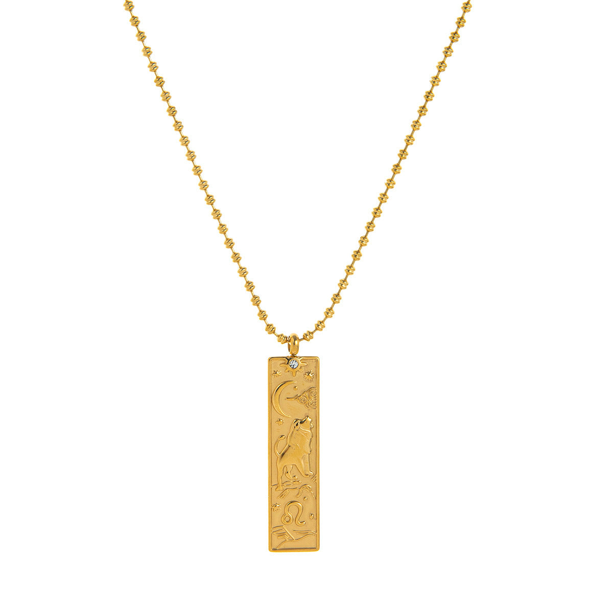 Wholesale Zodiac Tarot Card Necklace Stainless Steel 18K Gold Finish Trendy Contion Jewelry Accessory For Everyday And Boutique Resale