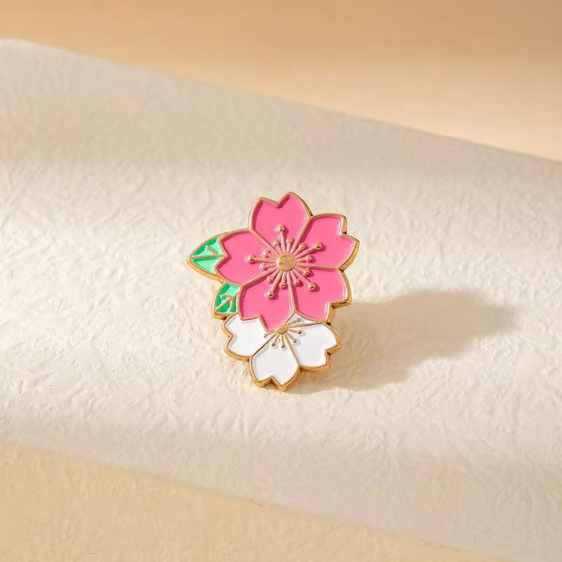 Wholesale cherry blossom brooch fashionable and personalized badge
