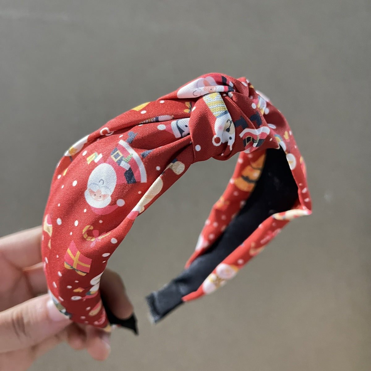 Wholesale Fabric  Striped Plaid Solid Color Bow Knotted Wide Brim Headband