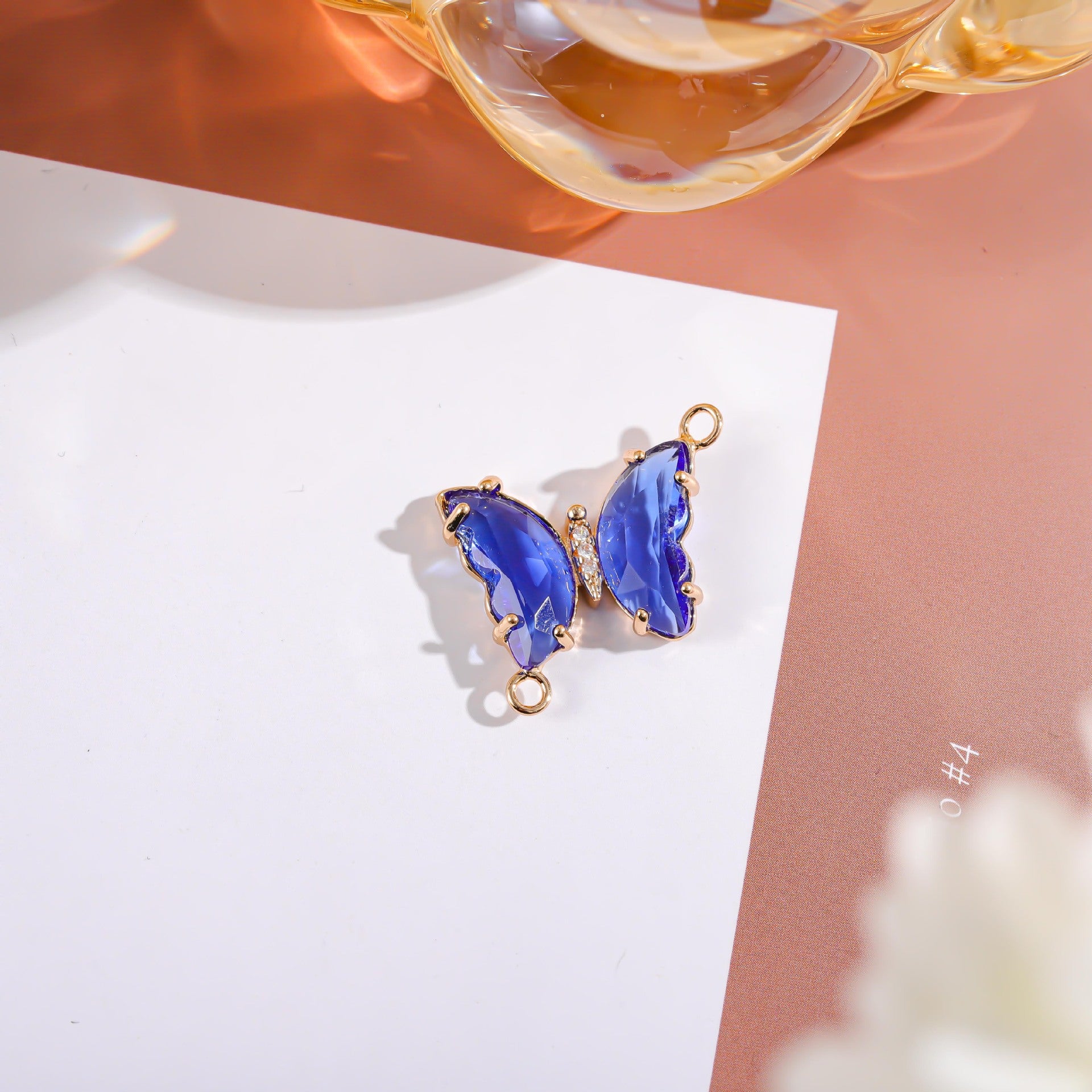 Wholesale Crystal Butterfly Double Pendant