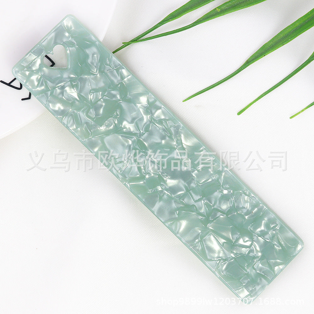 Wholesale 10pcs Texture acrylic peach heart hanging rope bookmark