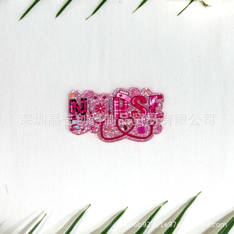 Wholesale 10pcs/ pack Sequin Acrylic DIY Accessories - Nurse Series